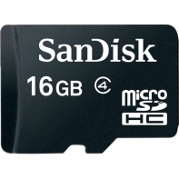 купить Карта памяти SANDISK microSDHC 16Gb. Адаптер SD - в комплекте. Class 4. Дополнительная память для мобильных телефонов и других устройств. SDSDQM-016G-B35A                                                                                                 в Алматы фото 1
