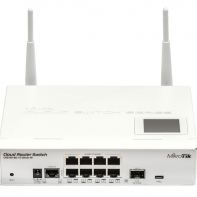 купить Сетевой коммутатор MikroTik CRS109-8G-1S-2HnD-IN, 8x1000 LAN, PoE, 1xSFP, Wi-Fi b/g/n, USB, LCD в Алматы фото 1