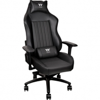 купить Игровое компьютерное кресло, Thermaltake, XC 500, GC-XCS-BBLFDL-01, Comfort Series, ПУ экокожа, Вид наполнителя: губчатая пена высокой плотности, Металлическая основа кресла, Прорезиненные колеса в комплектации, Черный в Алматы фото 1