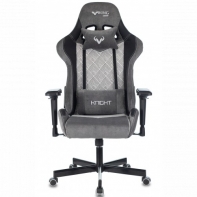 купить Кресло игровое Zombie VIKING 7 KNIGHT Fabric серый Loft ромб текстиль/эко.кожа с подг. крест. металл в Алматы фото 1