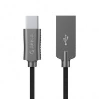 купить Кабель TypeC ORICO HCU-10-V1-BK <1М, USB2.0, 2.4A, BLACK> v2 в Алматы фото 1