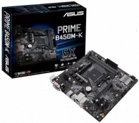 купить Материнская плата ASUS PRIME B450M-K, Socket AM4, 2xDDR4 (3466OC)  4xSATA3 RAID 1xM.2 3xPCIe3.0/2.0x16, 2xPCIe2.0x1 1xDVI-D, 1xD-Sub, 1xLAN, 6xUSB3.1, 2xPS/2 mATX в Алматы фото 1