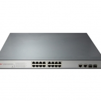 купить Коммутатор PoE управляемый 16-портовый ONV POE31016PFM <16 портов 10/100Mbps PoE 802.3af (max 15.4W на порт), 2 порта Gigabit TP Combo, 2 порта Gigabit SFP, бюджет мощности PoE 250W> в Алматы фото 1