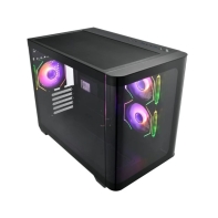 купить Корпус FSP S380-BA, Mid-Tower, M-ATX, Mini-ITX,USB 3.2 Gen 1 Type-A,USB 3.2 Gen 1 Type-C,ARGB вентиляторы,3x120мм,черный в Алматы фото 2