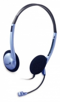 купить Гарнитура, Genius, HS-02B, Тип крепления: Дуговые, Подключение 3,5 MiniJack, Длина кабеля 1,8 м, Чёрный в Алматы фото 2