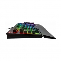 купить Клавиатура, Thermaltake, TT PREMIUM X1 RGB (Silver Switch), KB-TPX-SSBRRU-01, Игровая, Механические клавиши, Подсветка RGB, USB, Размер: 170,52*464,98*40,39 мм., Анг/Рус, Чёрный в Алматы фото 3