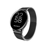 купить CANYON Lemongrass SW-70 Smart watch, 1.3inches IPS full touch screen, Zinc plastic body,IP68 waterproof, multi-sport mode with swimming mode, compatibility with iOS and android,Black body with black metal belt, Host: 44.5x11.6mm, Strap: 240x20mm, 53g в Алматы фото 1
