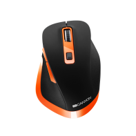 купить CANYON MW-14 2.4Ghz Wireless mouse, with 6 buttons,DPI 800/1200/1600/2000/2400,Battery:AAA*2 pcs , Black-Orange119.6*81.1*43.3mm86.8g в Алматы фото 1