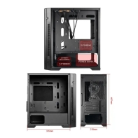 купить Корпус Wintek Baiterek 330-B TG, ATX/Micro ATX, USB 2*3.0/1*2.0, HD-Audio Mic, 0,5 mm,1*12cm ARGB в Алматы фото 2