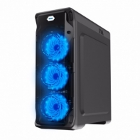 купить Корпус ПК без БП GameMax StarLight Black Blue <ATX, 4x120, USB3.0x1 USB2.0x2, HDAudio 205x470x440mm> в Алматы фото 3