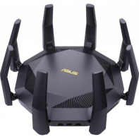 купить Wi-Fi Роутер ASUS RT-AX89X Двухдиапазонный WiFi 6 Mesh роутер AX6000, два 10GB WAN/LAN порта 1*GB WAN+8*GB LAN, AiMesh, AiProtection Pro, AiCloud 2.0, AiDisk, AiRadar, легкая настройка с ASUS Router App, 8 антенн, USB 3.1*2, WTFast ускорение в играх, в Алматы фото 1