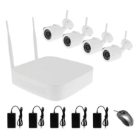 Купить Комплект видеонаблюдения 4+1 CANTONK NVRPG420RH10 <2MP, 4CH, IP, POE> Алматы