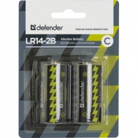 купить Элемент питания LR14-C Alkaline Defender LR14-2B - 2 штуки в блистер в Алматы фото 1