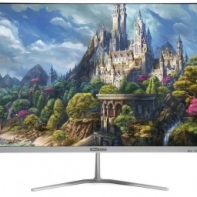 купить Монитор QmaxVision 24QM400H, Диагональ 23,8*, Цвет серебристо-черный, Тип матрицы IPS, Безрамочный, Время отклика 5мс, Максимальное разрешение 1920х1080, Соотношение сторон 16:9, Яркость 200 кд/м2, Углы обзора по Горизонтали / Вертикали 178&deg;/178&deg;, Ко в Алматы фото 1