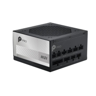 купить Блок питания MSI 1000W, PRO A1000PL PCIE5, Full Modular, ATX, 80+ PLATINUM, >92%, Fan 120mm, Черный в Алматы фото 1