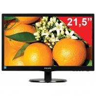 купить Monitor Philips 223V5LSB *21,5 TN LED/FHD/1920x1080/250кд/м/170-160/VGA/DVI-D/Black в Алматы фото 1