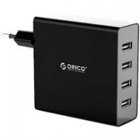 купить Зарядное устройство ORICO DCW-4U-EU-BK-PRO от сети с USB выходом <4 Port USB, 30W, 75.8*74*30mm> в Алматы фото 1