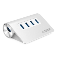 купить USB Хаб ORICO M3H4-V1-SV (BP) <USB3.0x4, SILVER, 93*66*32mm M3H4-V1-SV-BP> в Алматы фото 1