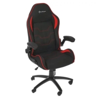 купить Игровое кресло Sharkoon Elbrus 1 Black/Red <Ткань, Газлифт 4, Откидной подлокотник> в Алматы фото 1