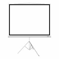 купить Экран на треноге, Deluxe, DLS-T203x154W, Рабочая поверхность 195х145 см., 4:3, Matt white, Белый в Алматы фото 1