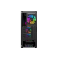 купить Корпус Wintek Moon PS195-5-B TG, ATX/Micro ATX, USB 1*3.0/2*2.0, 0,45mm, 4*12cm fRGB fan, чёрный в Алматы фото 3