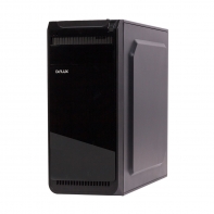 купить Компьютерный корпус, Delux, DLC-DW601PS, micro ATX, ATX, USB Hub, HD-Audio,  Чёрный, Б/П Vortex VR-400-8F, (Вентилятор 8см) 400W, Заводская Сборка (Оригинал) в Алматы фото 1