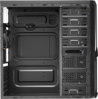 купить Компьютерный корпус, Aerocool, V3X Advance Black Edition, ATX/Micro ATX, USB 3.0/ 2.0, HD-Audio  Mic, Кулер 8см, Кулер 12см LED, Высота процессорного кулера до 150мм, Толщина 0,5мм, Без Б/П, Чёрный в Алматы фото 3