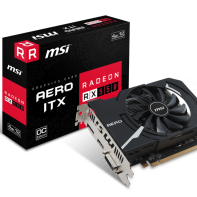 купить Видеокарта MSI Radeon RX 550, 4GB GDDR5 128-bit DVI HDMI DP RX 550 AERO ITX 4G OC в Алматы фото 1