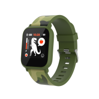 купить Teenager smart watch, 1.3 inches IPS full touch screen, green plastic body, IP68 waterproof, BT5.0, multi-sport mode, built-in kids game, compatibility with iOS and android, 155mAh battery, Host: D42x W36x T9.9mm, Strap: 240x22mm, 33g в Алматы фото 1