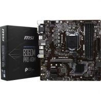 купить Материнская плата MSI B360M PRO-VDH LGA1151 iB360 4xDDR4 6xSATA3 1xM.2 VGA DVI HDMI mATX в Алматы фото 1