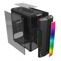 купить Корпус Wintek Flame D525-B TG, ATX/Micro ATX, USB 1*3.0/1*2.0, HD Mic,0,5mm, 1*12cm RGB пульт, Black в Алматы фото 3