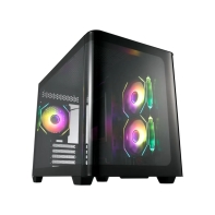 купить Корпус FSP S380-BA, Mid-Tower, M-ATX, Mini-ITX,USB 3.2 Gen 1 Type-A,USB 3.2 Gen 1 Type-C,ARGB вентиляторы,3x120мм,черный в Алматы фото 1