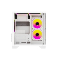 купить Корпус Wintek AQUABOX S05-W TG, Micro ATX, USB 1*3.0/2*2.0, HD Mic, 5*12cm ARGB (контр.   пульт д/у), белый в Алматы фото 2