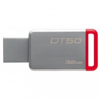 купить USB-накопитель, Kingston, DT50 32GB, USB 3.1, 5 Мб/сек, Серибристо-красный в Алматы фото 2