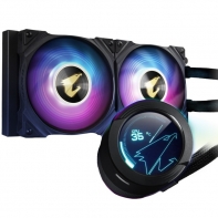 купить Жидкостное охлаждение AORUS WATERFORCE X240, 2x120mm ARGB Fan, 800-2500rpm, LCD Display в Алматы фото 1