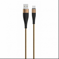 купить Кабель OLMIO SOLID, USB 2.0 - Type-C, 1.2м, 2.1A, усиленный, цвет капучино в Алматы фото 1