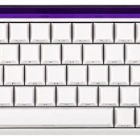 купить Клавиатура AULA HERO68HE, Magnetic, Black King switch, 68 keys EN, wired, White-Purple в Алматы фото 1