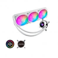 купить СЖО ASUS ROG STRIX LC II 360 ARGB WE, AIO, 120mm fan, ARGB, 1700 socket, WHITE, BOX в Алматы фото 3
