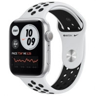 купить Apple Watch Nike Series 6 GPS, 44mm Silver Aluminium Case with Pure Platinum/Black Nike Sport Band - Regular, Model A2292 в Алматы фото 1