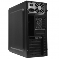 купить CASE Qmax КB13В ATX MidiTower, 2,5* x 2, 3,5*x 4,  5,25* x 1 , Expansion Slots x 7, USB x 2, 40 х 17,3 х 41 см, Steel 0,4mm, ATX/Micro-ATX/Mini-ITX, black, PC 400W (20+4pin, 4pin, 2xSATA, 2xIDE) в Алматы фото 3