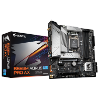 купить Сист. плата Gigabyte B560M AORUS PRO AX, B560, 1200, 4xDIMM DDR4, 2xPCI-E x16, PCI-Ex1, M.2, 5xSATA, DP, BOX в Алматы фото 1