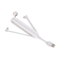 купить Интерфейсный кабель LDNIO 3 in 1 cable LC130 45cm Брелок Белый в Алматы фото 1