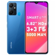 купить Смартфон Infinix SMART 6 PLUS (X6823C) 2/64GB 2SIM Tranquil Sea Blue в Алматы фото 1
