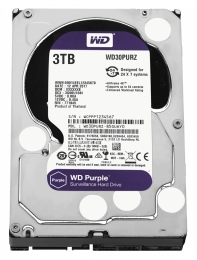 купить Жесткий диск для видеонаблюдения HDD  3Tb Western Digital Purple SATA 6Gb/s 64Mb 3,5" WD30PURZ в Алматы фото 2