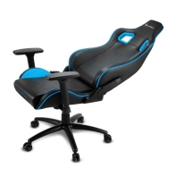 купить Игровое кресло Sharkoon Elbrus 2 Black/Blue <Синтетическая кожа, Газлифт 4, подлокотник 3D> в Алматы фото 3