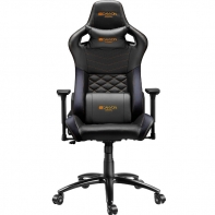 купить CANYON Nightfall GС-7 Gaming chair, PU leather, Cold molded foam, Metal Frame, Top gun mechanism, 90-160 dgree, 3D armrest, Class 4 gas lift, metal base ,60mm Nylon Castor, black and orange stitching в Алматы