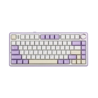 купить Клавиатура AULA F75, mechanical, Gray Wood V3 switch, 80 keys EN/RU, 2.4/BT/cable, White-Green в Алматы фото 1