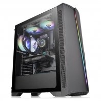 купить Компьютерный корпус, Thermaltake, H350 TG RGB, CA-1R9-00M1WN-00, ATX/Micro ATX, USB 3.0, USB2*2.0, HD-Audio Mic, Без Б/П, Чёрный в Алматы фото 1