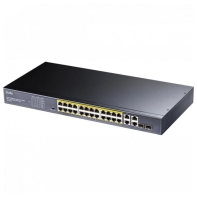 купить Коммутатор гигабитный 24-портовый CUDY GS1028PS2 <24-10/100/1000 BASE-T Gigabit ports, 19-inch, 2-1000 BASE-X SFP Slot, 24-port IEEE 802.3at PoE+ Injector, Supports PoE power up to 30W for each PoE port,  CCTV Mode в Алматы фото 2