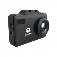 купить Гибрид, PlayMe, P550 TETRA, Видеорегистратор-Радар, Запись SuperHD 1296P,   Чёрный, Цветная коробка. в Алматы фото 1